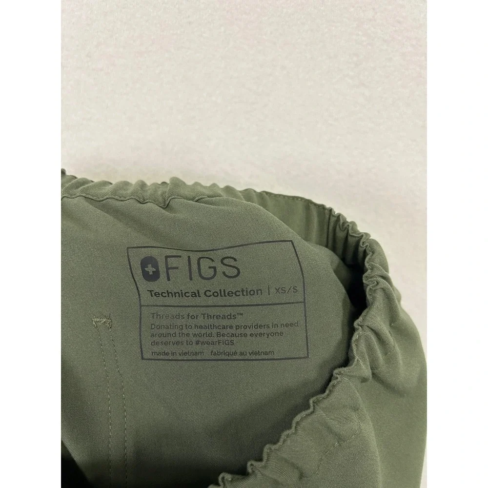 Medical FIGS Mens XS/S Olive Green Pisco Technical Scrub Pants FM4500S